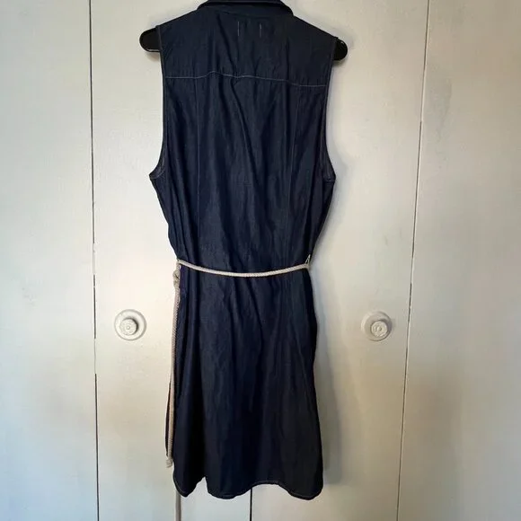 G.H. Bass & Co. Light Weight Chambray Sleeveless Dress Size XL - Picture 2 of 6